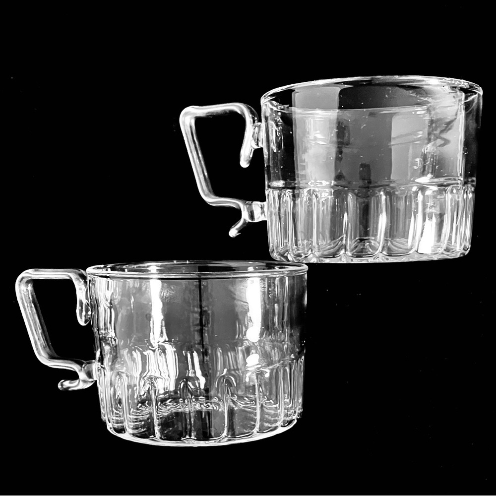 2 WATERFORD MARQUIS Grace Tea Party Cups / HEAT RESISTANT Tempered Glass / RARE!